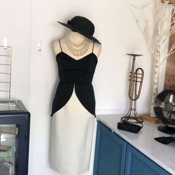 Raul Blanco Vintage 80s Spaghetti Strap Peplum 4 - Picture 2 of 6